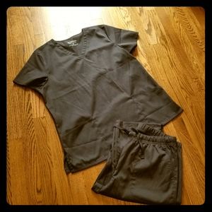 Set of Womens Dark Grey Scrubs